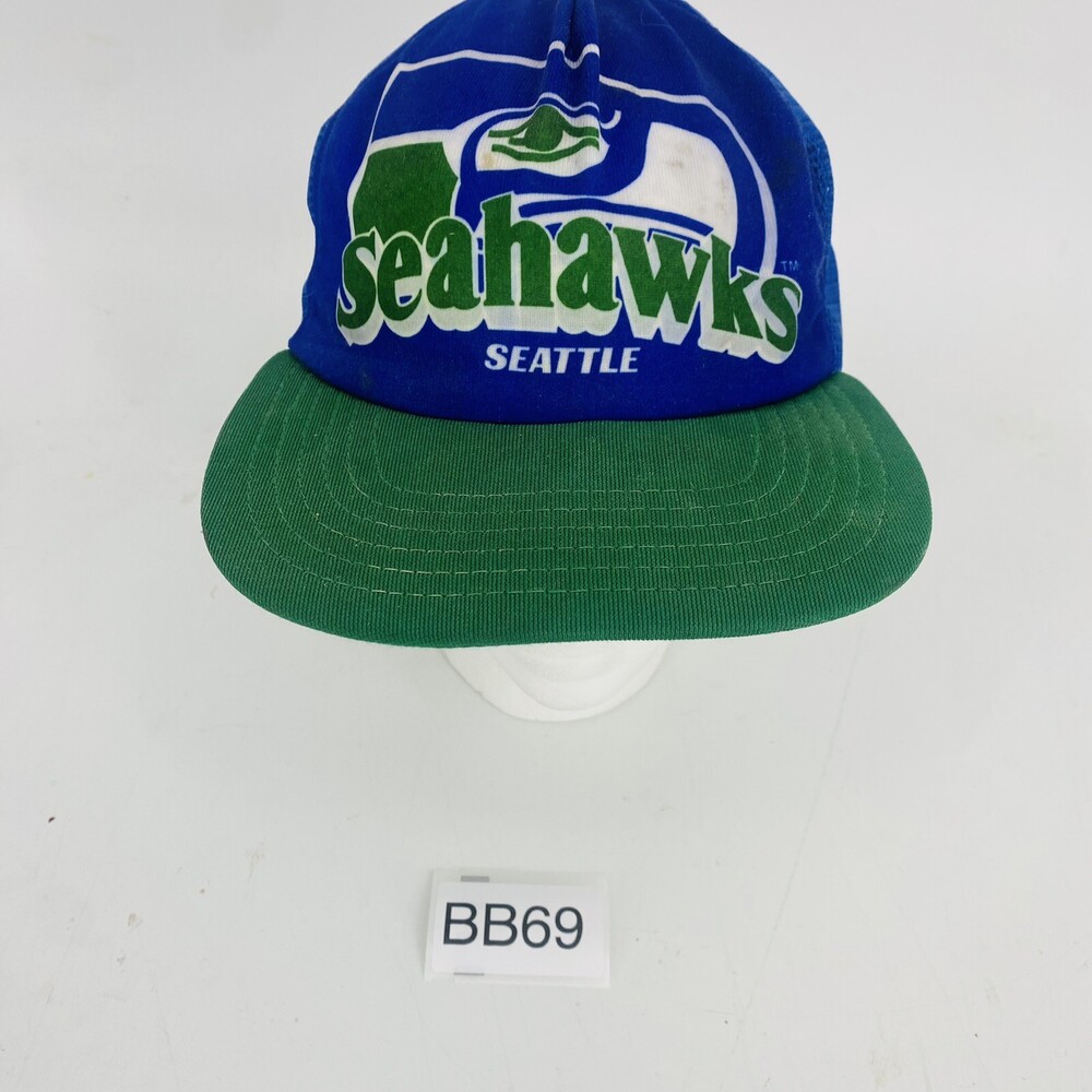 Vintage New Era Seattle Seahawks Trucker Hat Dupont Visor Pro Design Snapback